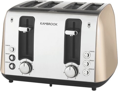 Darrahopens Appliances > Kitchen Appliances Kambrook Deluxe Collection 4 Slice Toaster Champagne KTA480CMP2JAN1