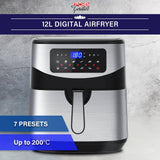 darrahopens Appliances > Kitchen Appliances Kitchen Couture 12 Litre Air Fryer Multifunctional LCD One Touch Display Silver