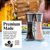 darrahopens Appliances > Kitchen Appliances Modern Stainless Steel Salt and Pepper Grinder Set