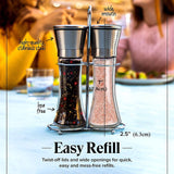 darrahopens Appliances > Kitchen Appliances Modern Stainless Steel Salt and Pepper Grinder Set
