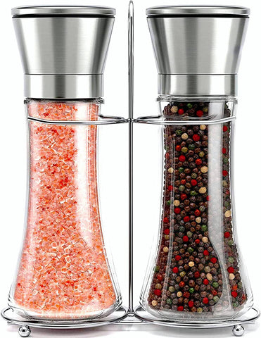 darrahopens Appliances > Kitchen Appliances Modern Stainless Steel Salt and Pepper Grinder Set