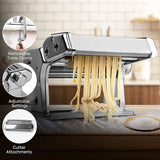 darrahopens Appliances > Kitchen Appliances Pasta Maker Manual Steel Machine with 8 Adjustable Thickness Settings