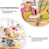 darrahopens Appliances > Kitchen Appliances Pasta Maker Manual Steel Machine with 8 Adjustable Thickness Settings