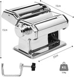 darrahopens Appliances > Kitchen Appliances Pasta Maker Manual Steel Machine with 8 Adjustable Thickness Settings