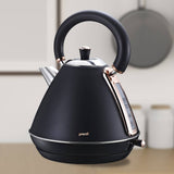 Darrahopens Appliances > Kitchen Appliances Pronti 1.7L Rose Trim Collection Kettle - Black