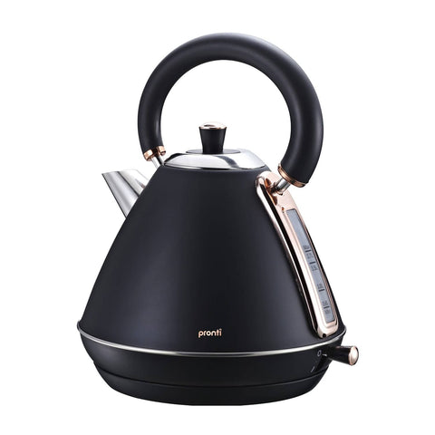 Darrahopens Appliances > Kitchen Appliances Pronti 1.7L Rose Trim Collection Kettle - Black