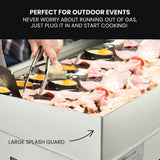 Darrahopens Appliances > Kitchen Appliances THERMOMATE Electric Griddle Commercial Stainless Steel 4400W BBQ Grill Hot Plate Extra Large