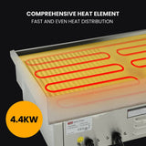 Darrahopens Appliances > Kitchen Appliances THERMOMATE Electric Griddle Commercial Stainless Steel 4400W BBQ Grill Hot Plate Extra Large