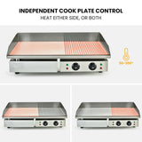 Darrahopens Appliances > Kitchen Appliances THERMOMATE Electric Griddle Commercial Stainless Steel 4400W BBQ Grill Hot Plate Extra Large