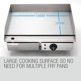 darrahopens Appliances > Kitchen Appliances THERMOMATE Electric Griddle Grill BBQ Hot Plate Commercial Stainless Steel