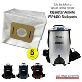 Darrahopens Appliances > Vacuum Cleaners 5 x  Vacuum Bags for Cleanstar Aerolite VBP1400 Backpacks