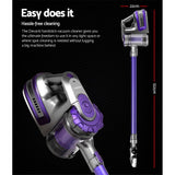 darrahopens Appliances > Vacuum Cleaners Devanti 150 Cordless Handheld Stick Vacuum Cleaner 2 Speed   Purple And Grey