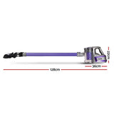 darrahopens Appliances > Vacuum Cleaners Devanti 150W Stick Handstick Handheld Cordless Vacuum Cleaner 2-Speed with Headlight Purple