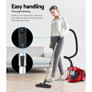 darrahopens Appliances > Vacuum Cleaners Devanti Bagless Vacuum Cleaner Cleaners Cyclone Cyclonic Vac HEPA Filter Car Home Office 2200W Red