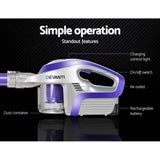 darrahopens Appliances > Vacuum Cleaners Devanti Cordless Stick Vacuum Cleaner - Purple & Grey