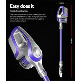 darrahopens Appliances > Vacuum Cleaners Devanti Cordless Stick Vacuum Cleaner - Purple & Grey