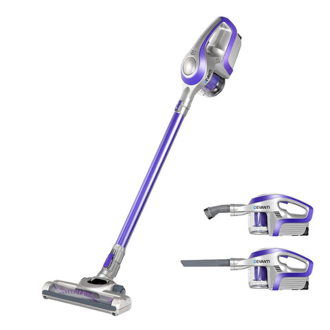 darrahopens Appliances > Vacuum Cleaners Devanti Cordless Stick Vacuum Cleaner - Purple & Grey