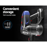 darrahopens Appliances > Vacuum Cleaners Devanti Handheld Vacuum Cleaner Cordless Stick Handstick Car Vac Bagless 2-Speed LED Headlight Gold