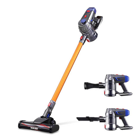 darrahopens Appliances > Vacuum Cleaners Devanti Handheld Vacuum Cleaner Cordless Stick Handstick Car Vac Bagless 2-Speed LED Headlight Gold