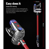 darrahopens Appliances > Vacuum Cleaners Devanti Handheld Vacuum Cleaner Cordless Stick Handstick Vac Bagless 2-Speed Headlight Red