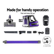 darrahopens Appliances > Vacuum Cleaners Devanti Handheld Vacuum Cleaner Stick Cordless Car Vacuum 2-Speed HEPA Filter