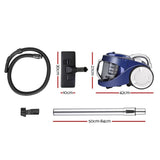 darrahopens Appliances > Vacuum Cleaners Devanti Vacuum Cleaner Bagless Cyclone Cyclonic Vac Home Office Car 2200W Blue