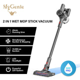darrahopens Appliances > Vacuum Cleaners MyGenie H20 PRO Wet Mop 2-IN-1 Cordless Stick Vacuum Cleaner Handheld Recharge - Grey