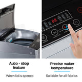 Darrahopens Appliances > Washers & Dryers CARSON 9kg Top Load Washing Machine Automatic Laundry Clothes Washer Home Dry Wash, Light Grey