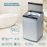 Darrahopens Appliances > Washers & Dryers CARSON 9kg Top Load Washing Machine Automatic Laundry Clothes Washer Home Dry Wash, Light Grey