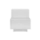 darrahopens Artiss Bedside Tables 2 Drawers Side Table RGB LED High Gloss Nightstand White