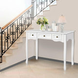 darrahopens Artiss Hall Console Table Hallway Side Dressing Entry Wooden French Drawer White