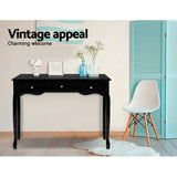 darrahopens Artiss Hallway Console Table Hall Side Dressing Entry Display 3 Drawers Black