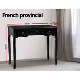 darrahopens Artiss Hallway Console Table Hall Side Dressing Entry Display 3 Drawers Black