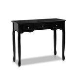 darrahopens Artiss Hallway Console Table Hall Side Dressing Entry Display 3 Drawers Black