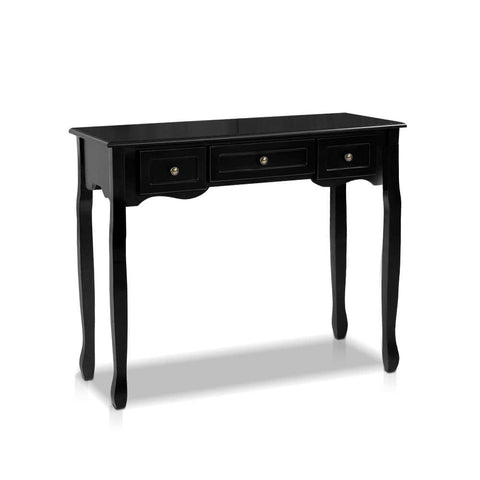 darrahopens Artiss Hallway Console Table Hall Side Dressing Entry Display 3 Drawers Black