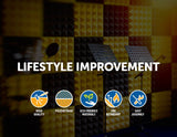 darrahopens Audio & Video > Acoustic Foam 40pcs Studio Acoustic Foam Sound Absorbtion Proofing Panels Tiles Wedge 30X30CM