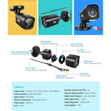 darrahopens Audio & Video > CCTV UL-TECH 4CH 5 IN 1 DVR CCTV Security System Video Recorder 4 Cameras 1080P HDMI Black