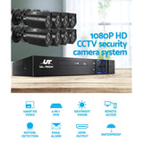 darrahopens Audio & Video > CCTV UL-TECH 8CH 5 IN 1 DVR CCTV Security System Video Recorder /w 8 Cameras 1080P HDMI Black