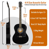 Darrahopens Audio & Video > Musical Instrument & Accessories 3rd Avenue Acoustic Guitar Premium Pack - Black