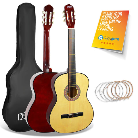 Darrahopens Audio & Video > Musical Instrument & Accessories 3rd Avenue Full Size Classical Guitar Pack - Natural