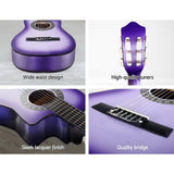 darrahopens Audio & Video > Musical Instrument & Accessories Alpha 34" Inch Guitar Classical Acoustic Cutaway Wooden Ideal Kids Gift Children 1/2 Size Purple