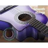 darrahopens Audio & Video > Musical Instrument & Accessories Alpha 34" Inch Guitar Classical Acoustic Cutaway Wooden Ideal Kids Gift Children 1/2 Size Purple