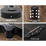 darrahopens Audio & Video > Musical Instrument & Accessories ALPHA 38 Inch Wooden Acoustic Guitar Black