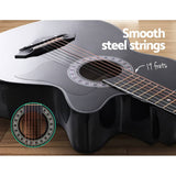 darrahopens Audio & Video > Musical Instrument & Accessories ALPHA 38 Inch Wooden Acoustic Guitar Black