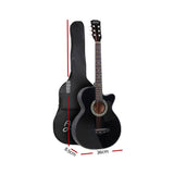 darrahopens Audio & Video > Musical Instrument & Accessories ALPHA 38 Inch Wooden Acoustic Guitar Black