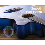 darrahopens Audio & Video > Musical Instrument & Accessories ALPHA 38 Inch Wooden Acoustic Guitar Blue