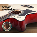 darrahopens Audio & Video > Musical Instrument & Accessories ALPHA 38 Inch Wooden Acoustic Guitar Left handed - Natural Wood