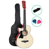 darrahopens Audio & Video > Musical Instrument & Accessories ALPHA 38 Inch Wooden Acoustic Guitar Left handed - Natural Wood