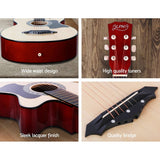darrahopens Audio & Video > Musical Instrument & Accessories ALPHA 38 Inch Wooden Acoustic Guitar Natural Wood