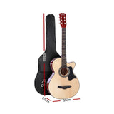 darrahopens Audio & Video > Musical Instrument & Accessories ALPHA 38 Inch Wooden Acoustic Guitar Natural Wood